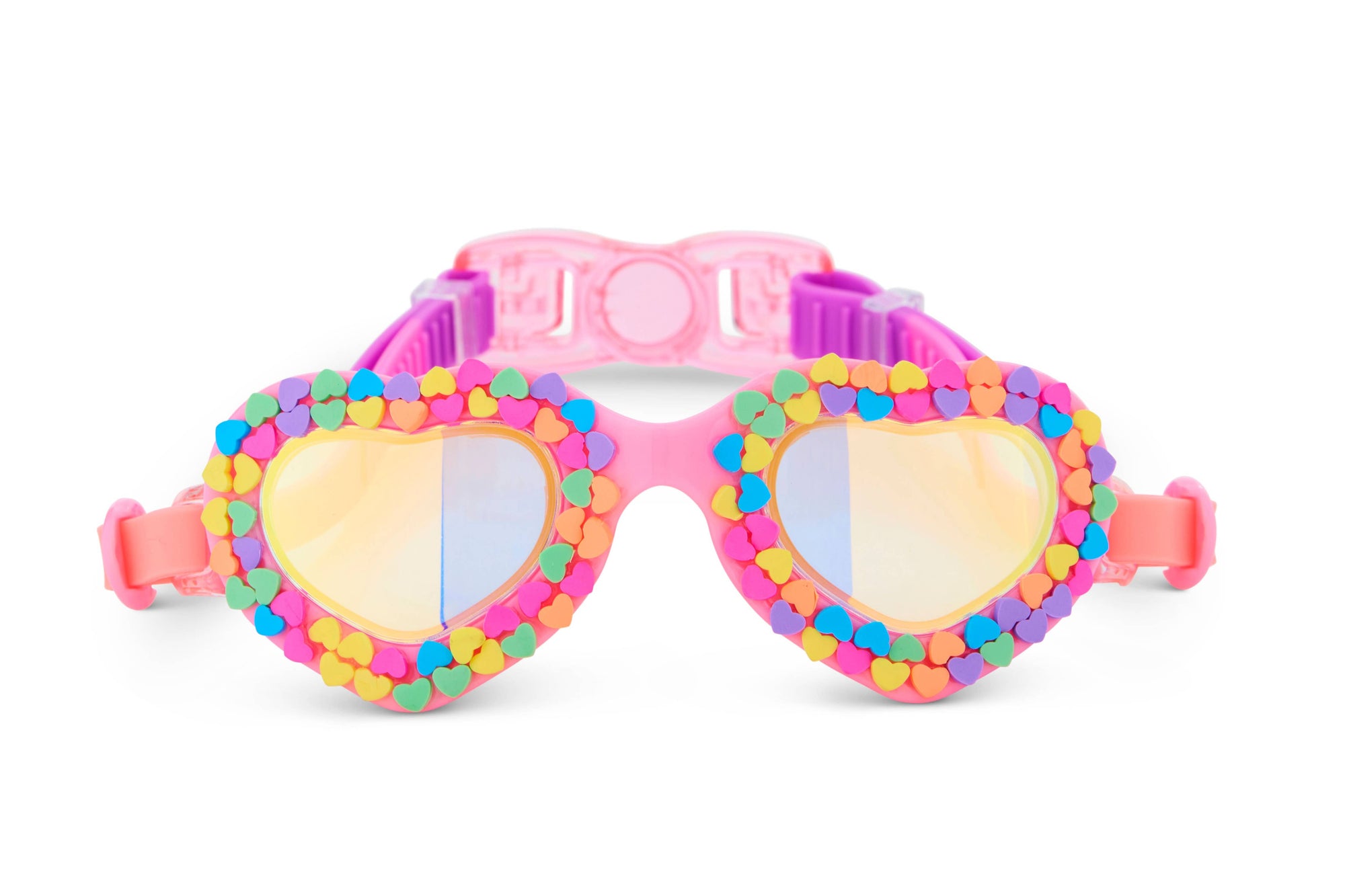 Candy Heart Frame Youth Swim Goggle, Pink