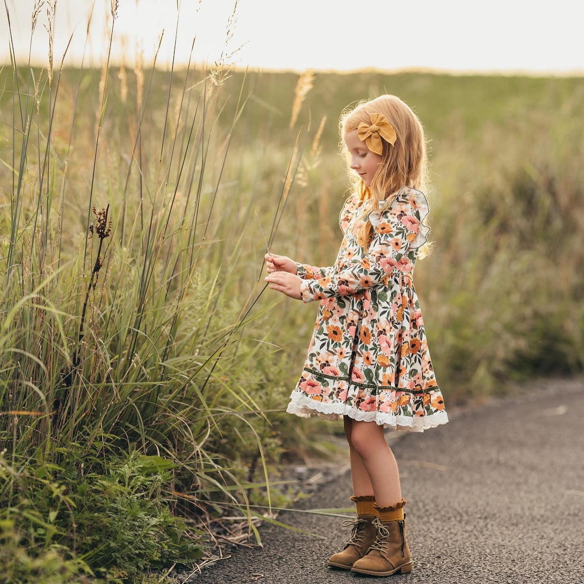 Golden Petals Claire Dress