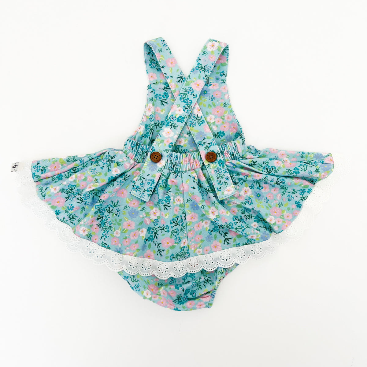 Summertime Blues Skirted Romper