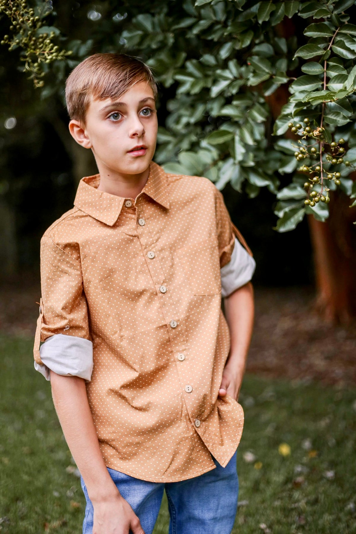 Golden Dot Button-up Shirt