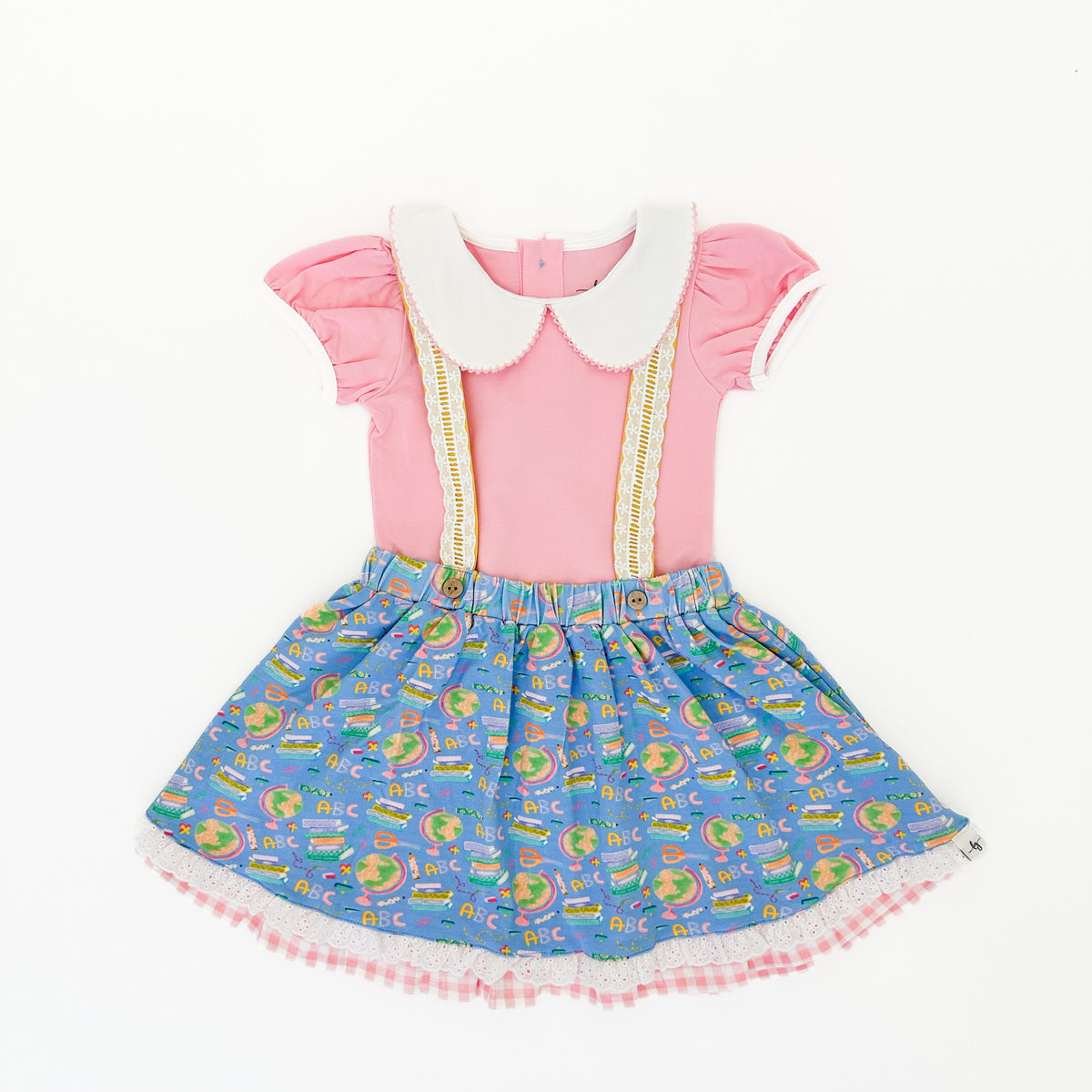 Places You&#39;ll Go Skirt and Suspender Set
