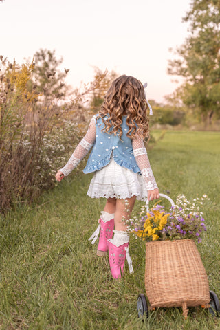 Candyland Denim Dolly Top