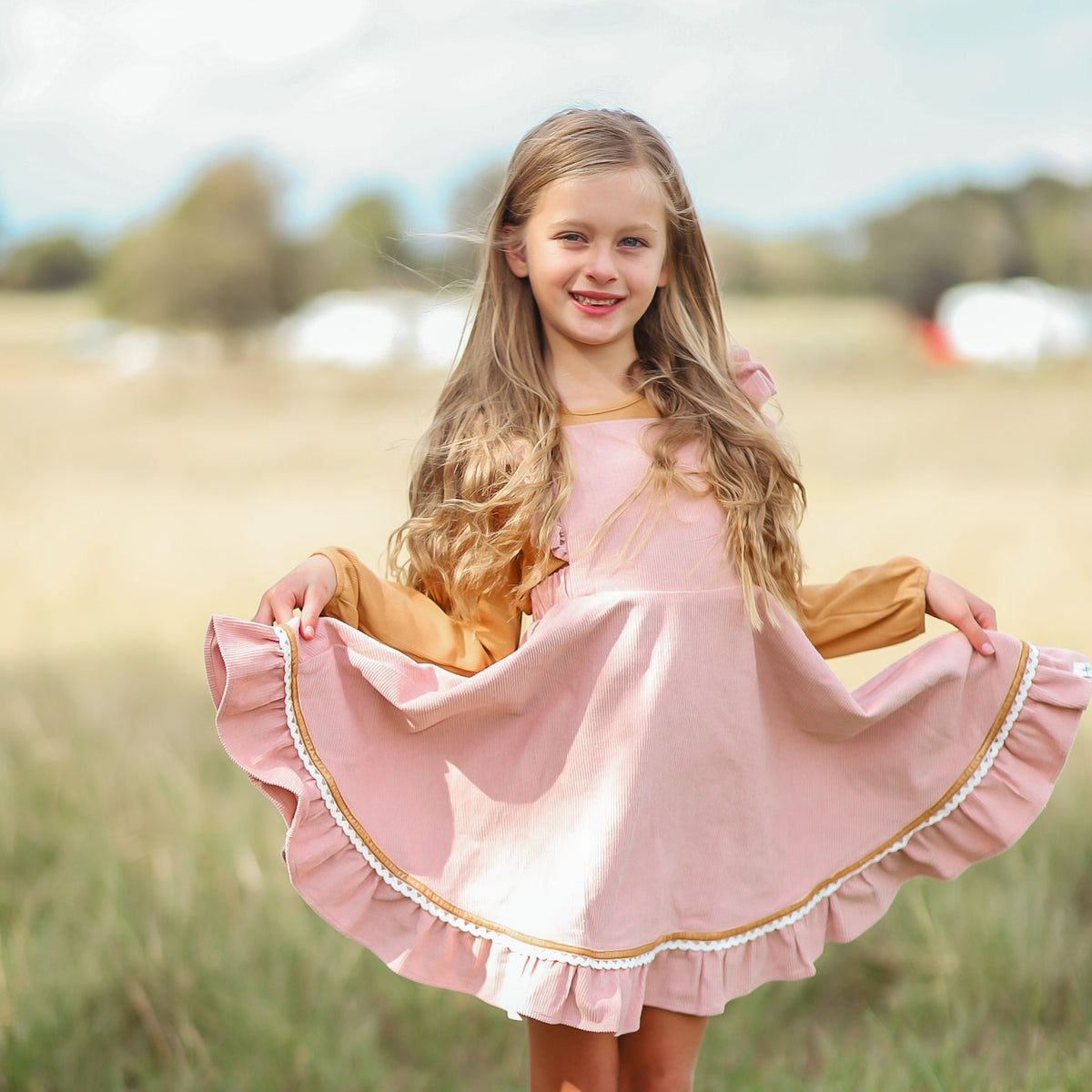 Autumn Rose Corduroy Pinafore