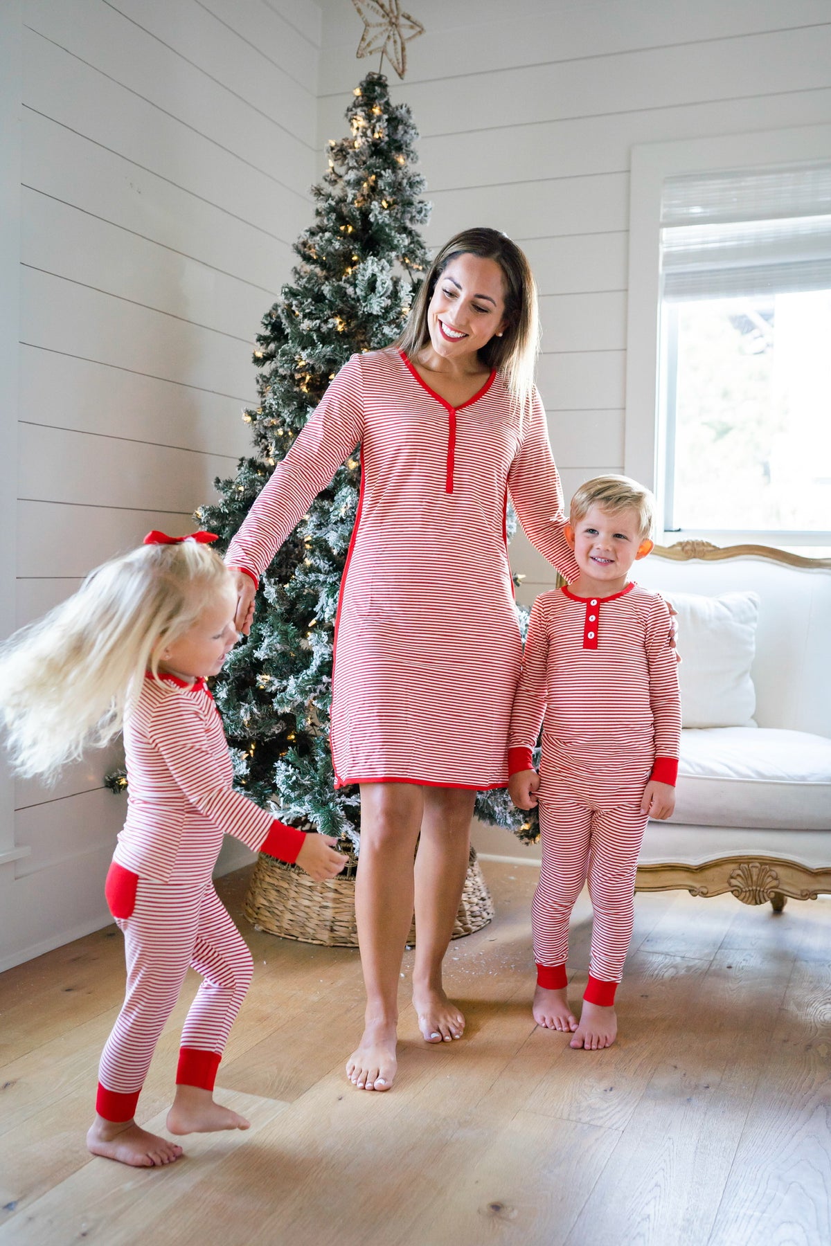 Womens Classic Candy Cane Stripe Gown