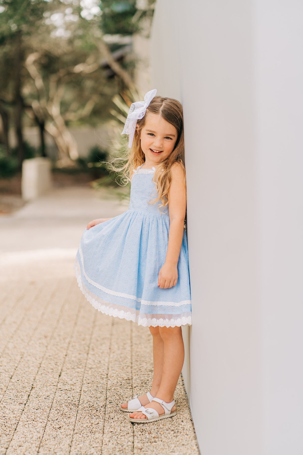 *PREORDER* Sky Breeze Eyelet Dress and Bloomer Set