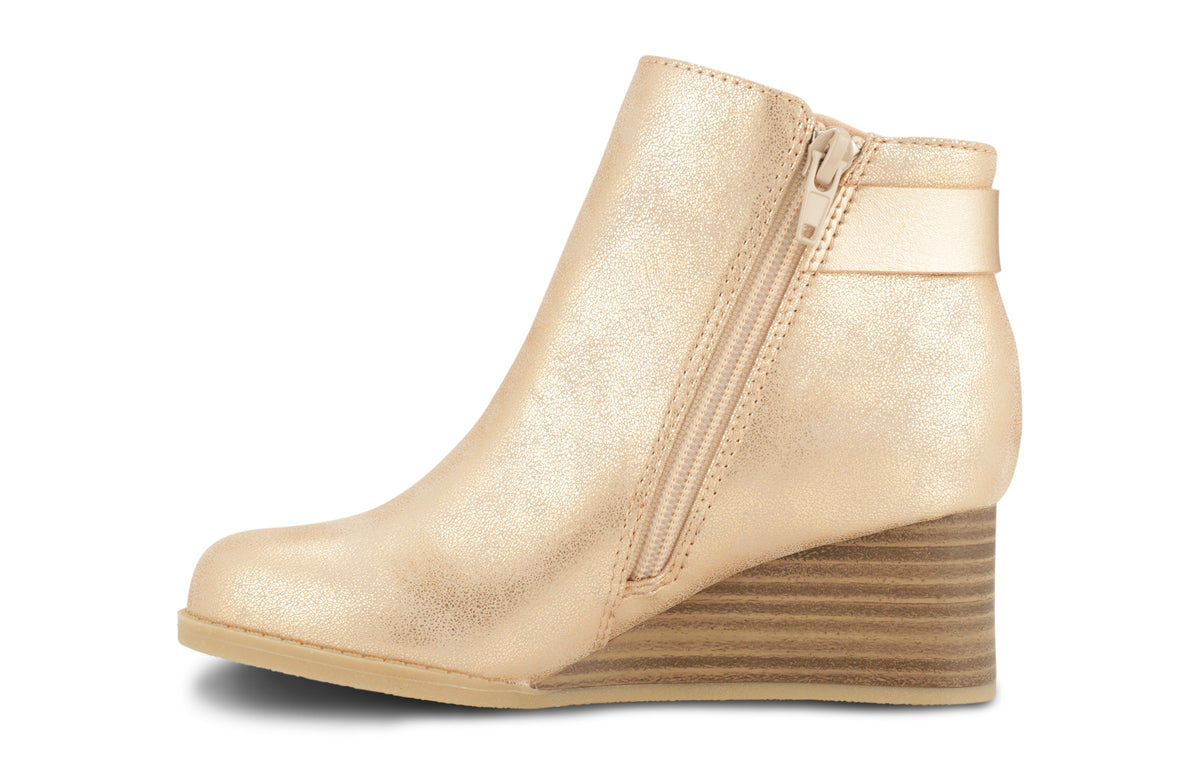 Pastel Wedge Boot - Gold