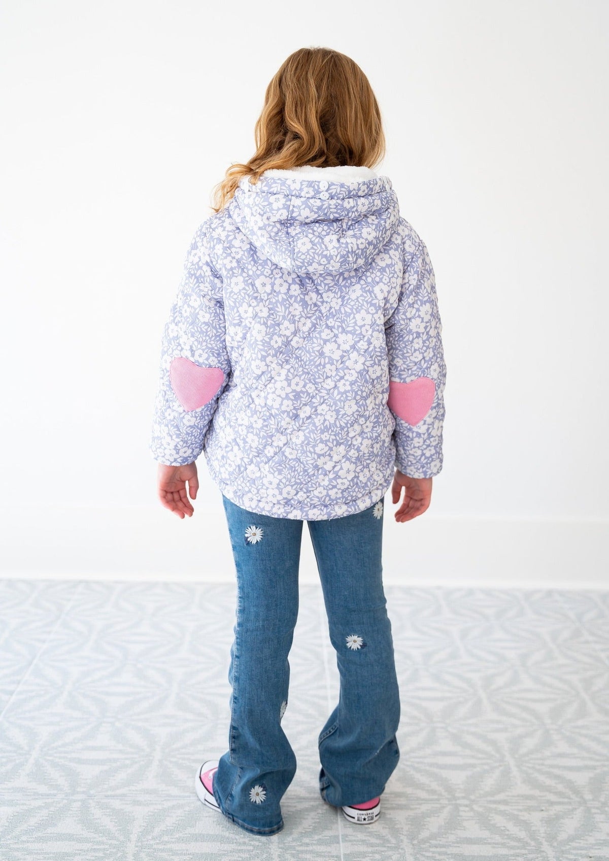 Periwinkle Petals Winter Jacket