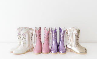 Sweetheart Bow Cowgirl Boots- Pink
