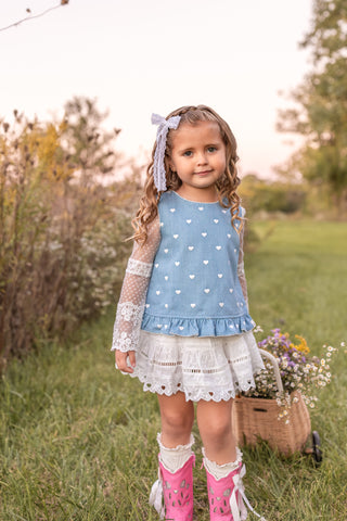 Candyland Denim Dolly Top