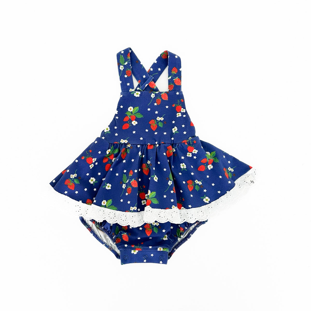 Strawberry Stars Skirted Romper