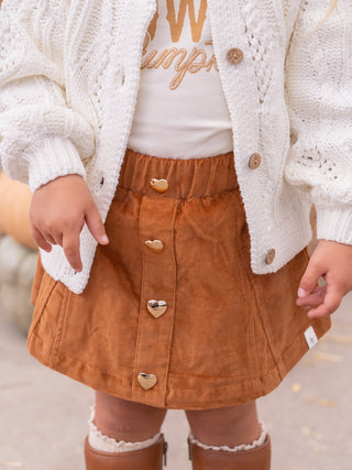 Corduroy Skort ~ Caramel