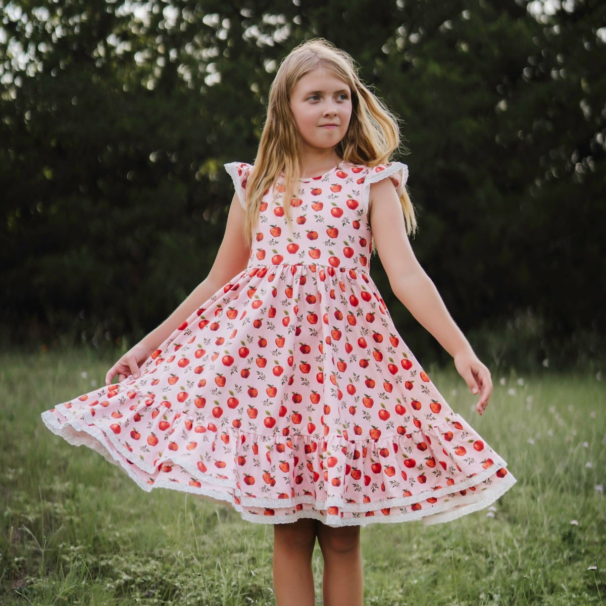 Vintage Apple Dress and Bloomer Set