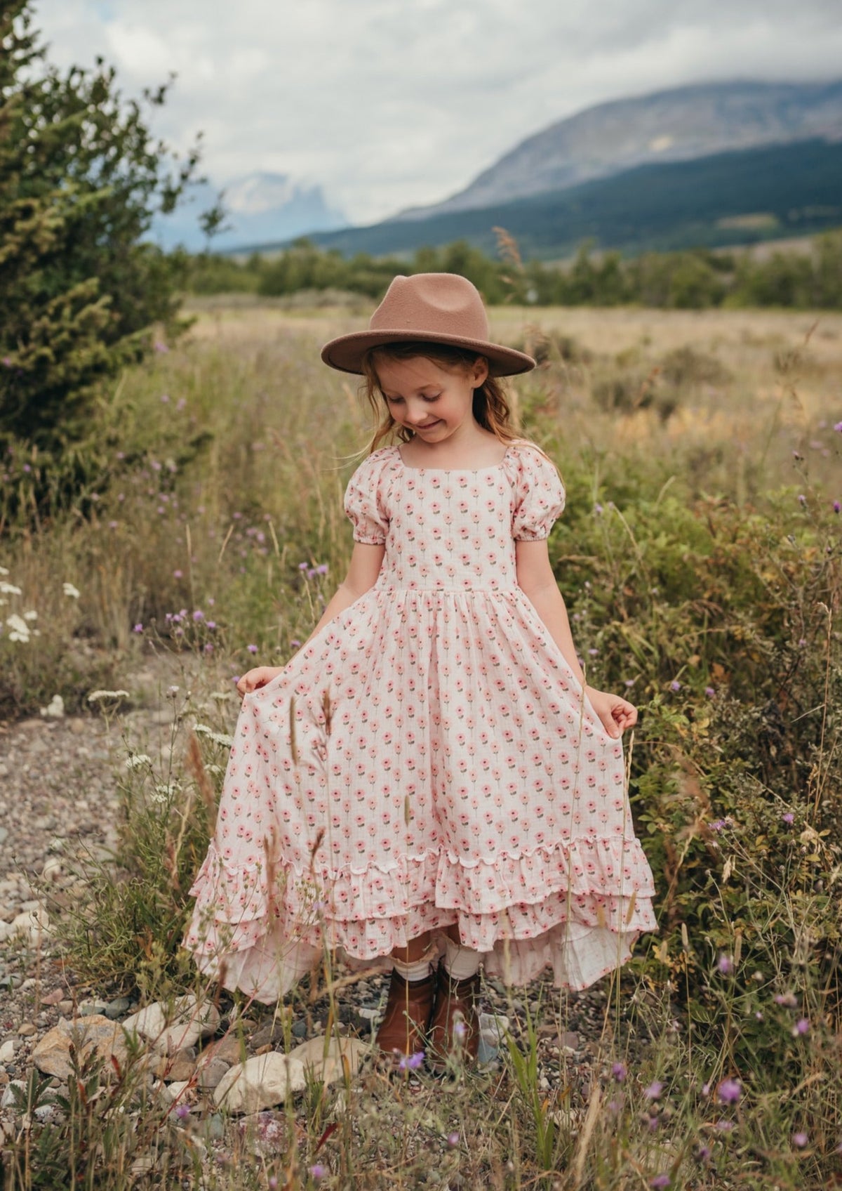 Rosy Pink Floral Maxi