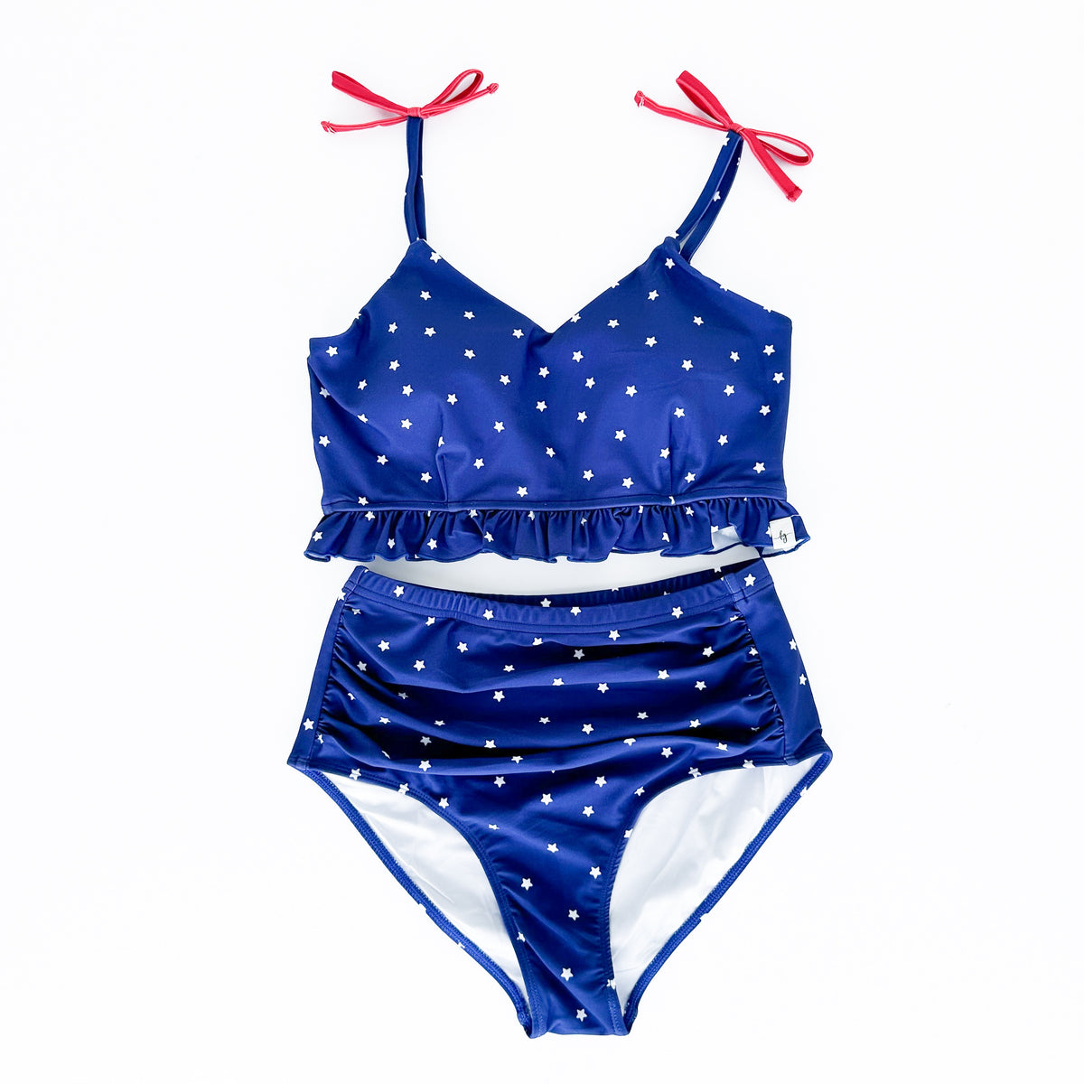 Women&#39;s Navy Star High Waisted Bikini