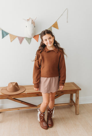 Brown Sugar Collared Sweater