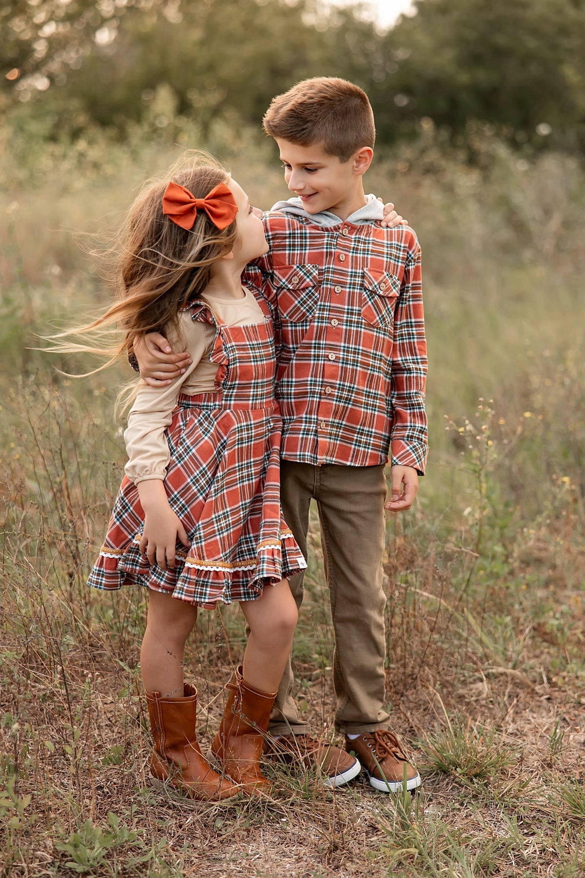 Turkey Day Tartan Button-Up Hoodie