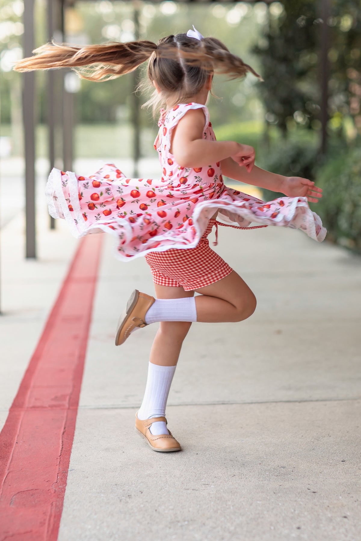 Vintage Apple Dress and Bloomer Set