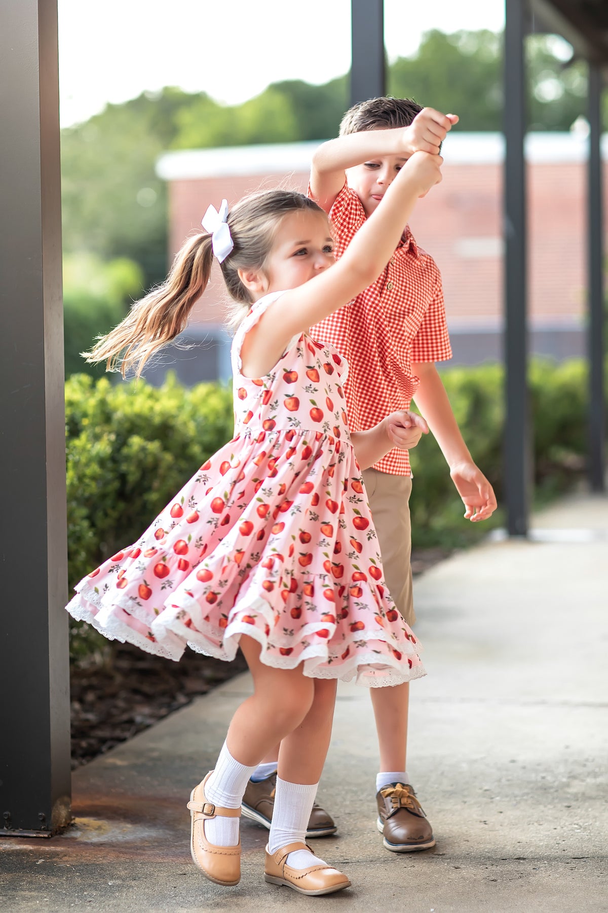 Vintage Apple Dress and Bloomer Set