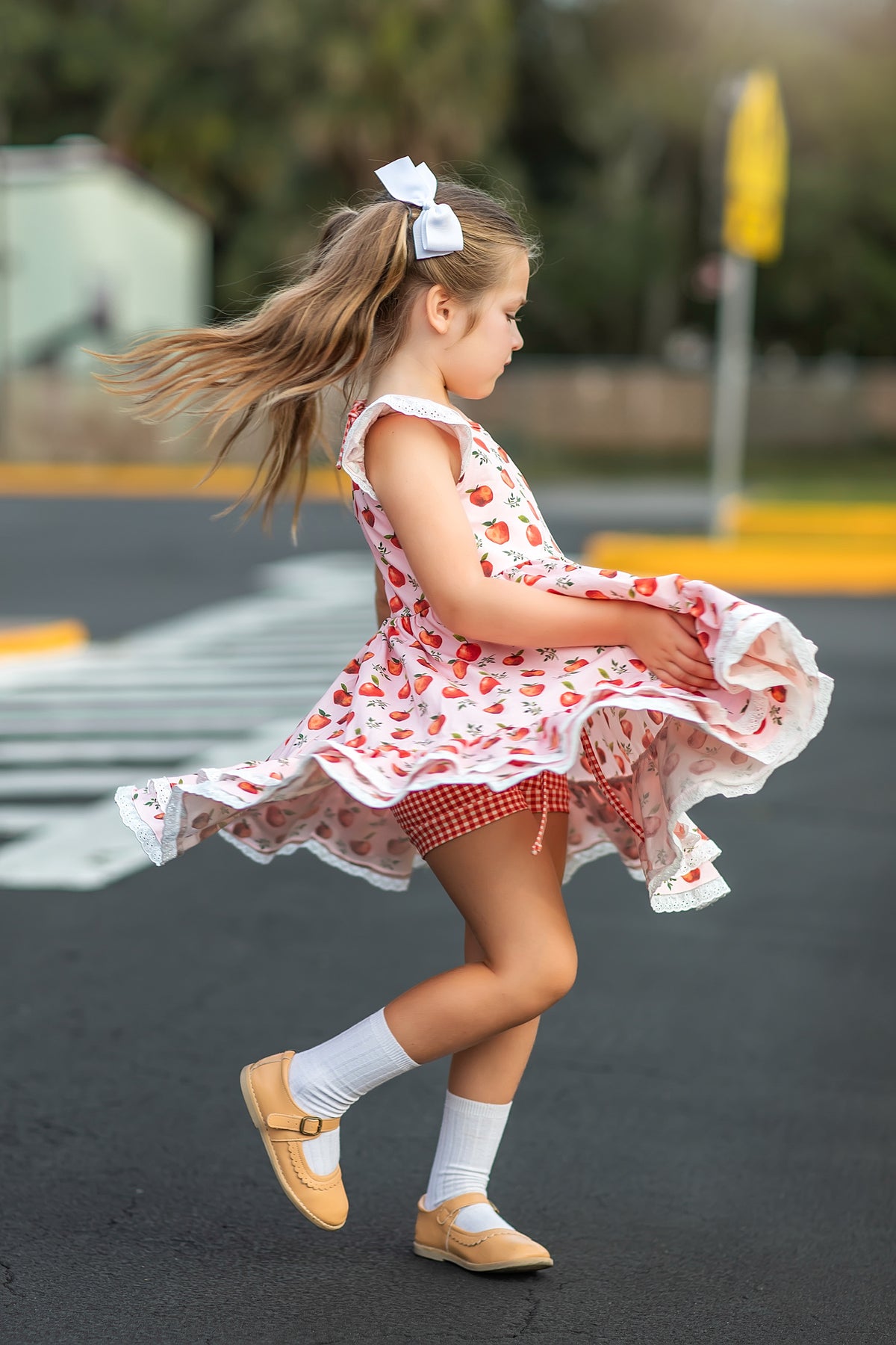 Vintage Apple Dress and Bloomer Set