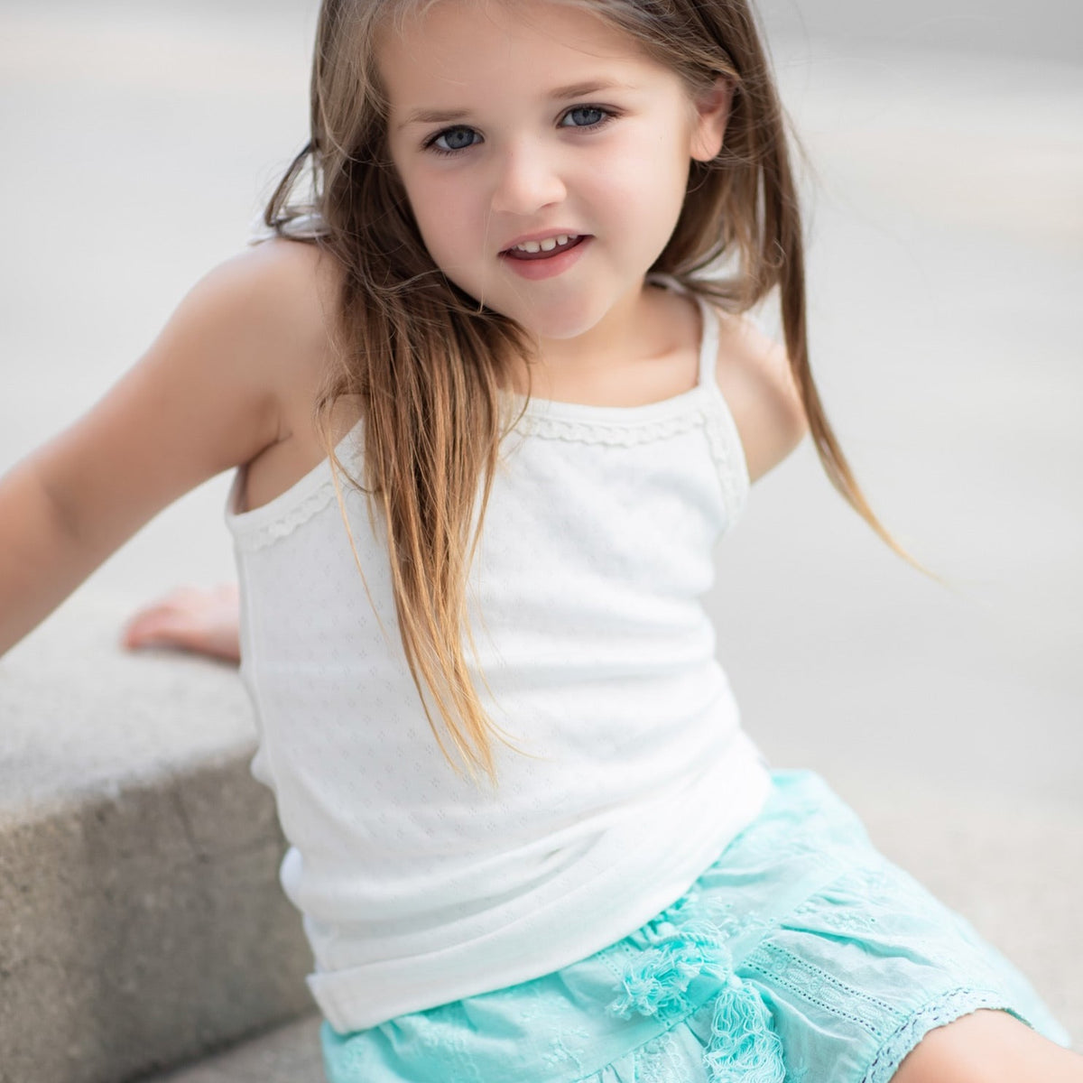 White Pointelle Tank Top