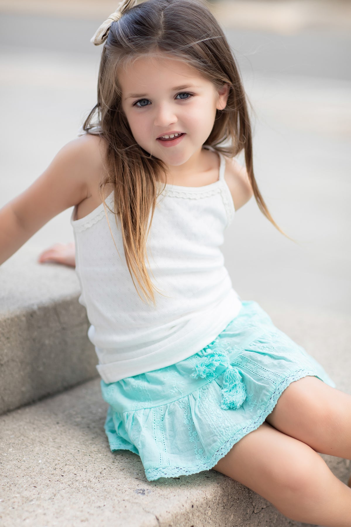 Boho Beach Skort - Aqua