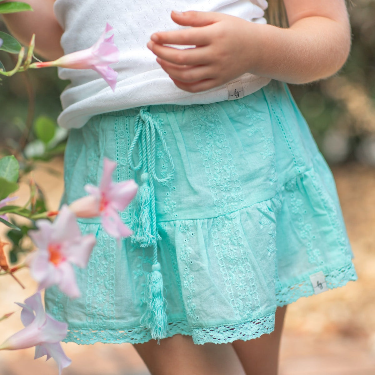 Boho Beach Skort - Aqua