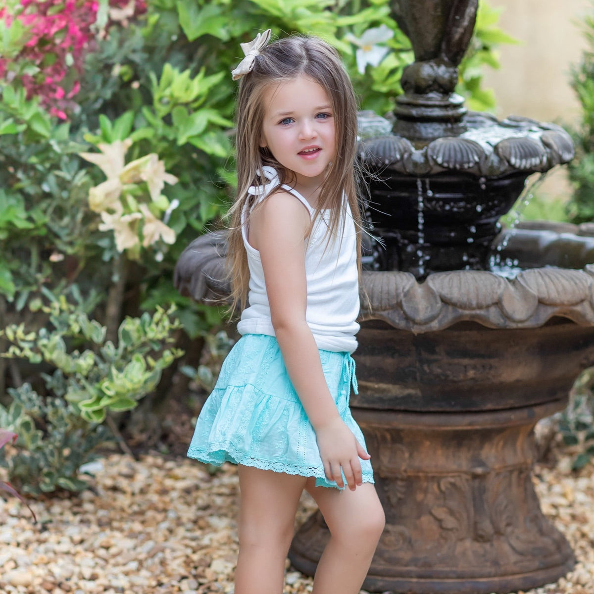 Boho Beach Skort - Aqua
