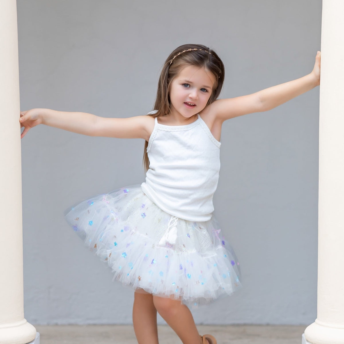 White Pointelle Tank Top