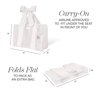 Ivory Pearl Bow Jelly Tote Bag