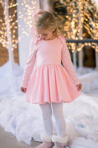 Rosé Bamboo Bubble Dress