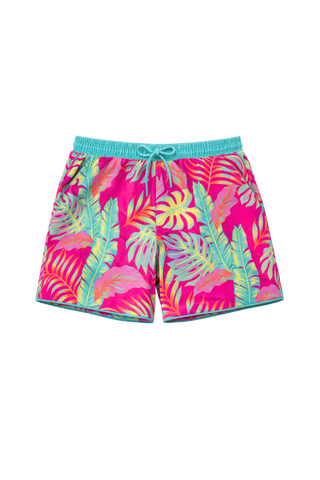Men's Pink Palm Paradise Swim Shorts
