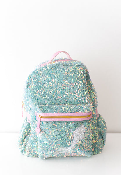 Mermaid Sequin Backpack | Girls Velvet Backpack