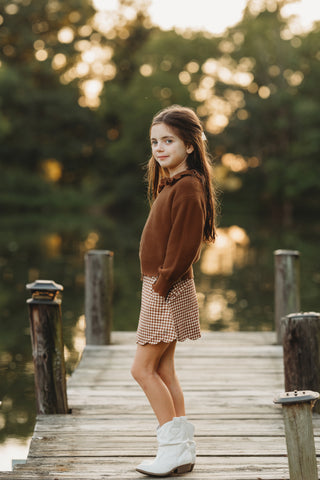 Brown Sugar Collared Sweater