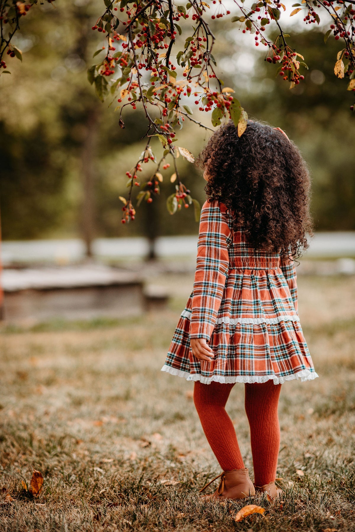 Turkey Day Tartan Grace Dress Set