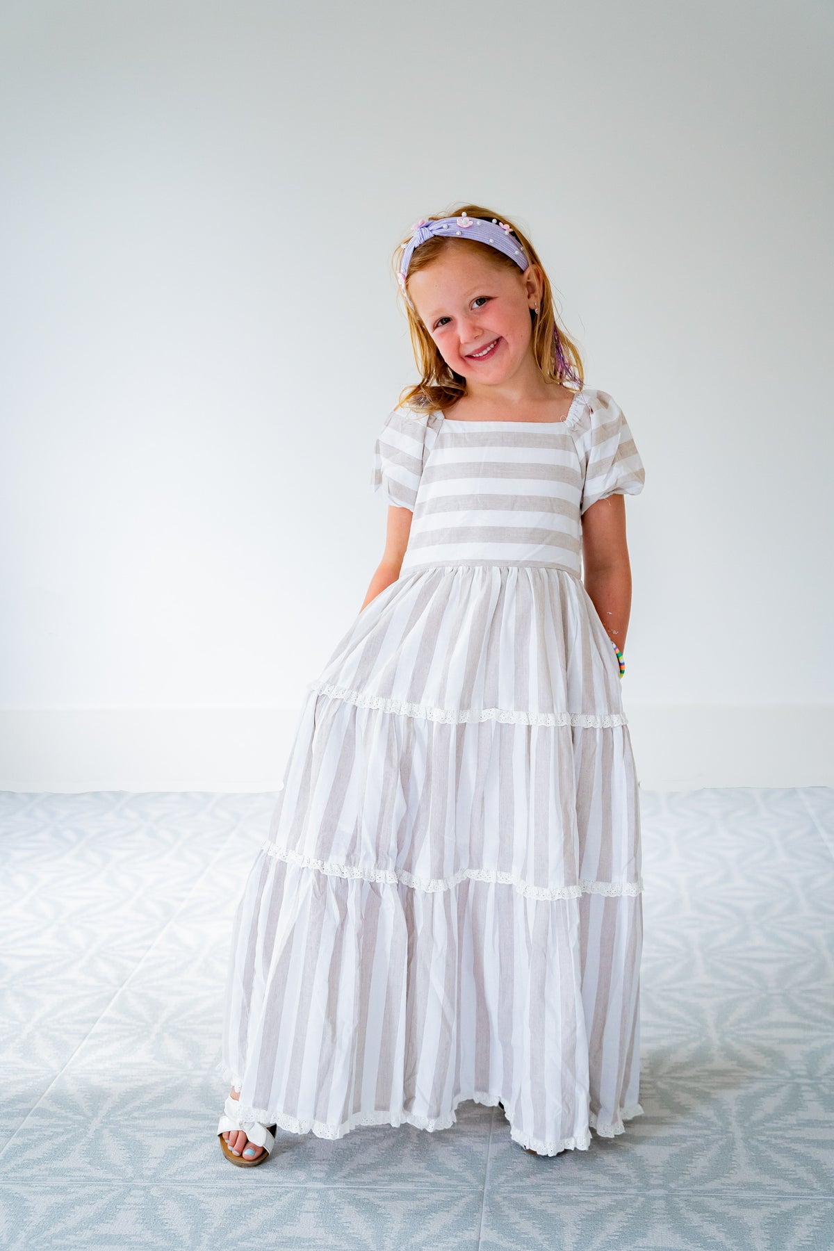 Wheat Stripe Grace Maxi