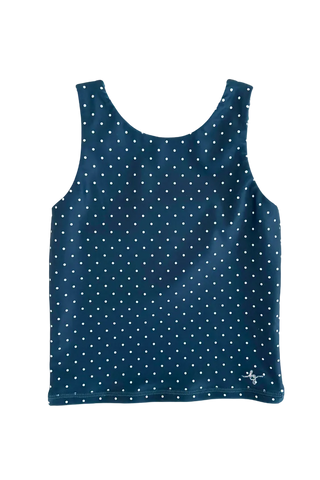 Snap Back Tank - Navy Dot