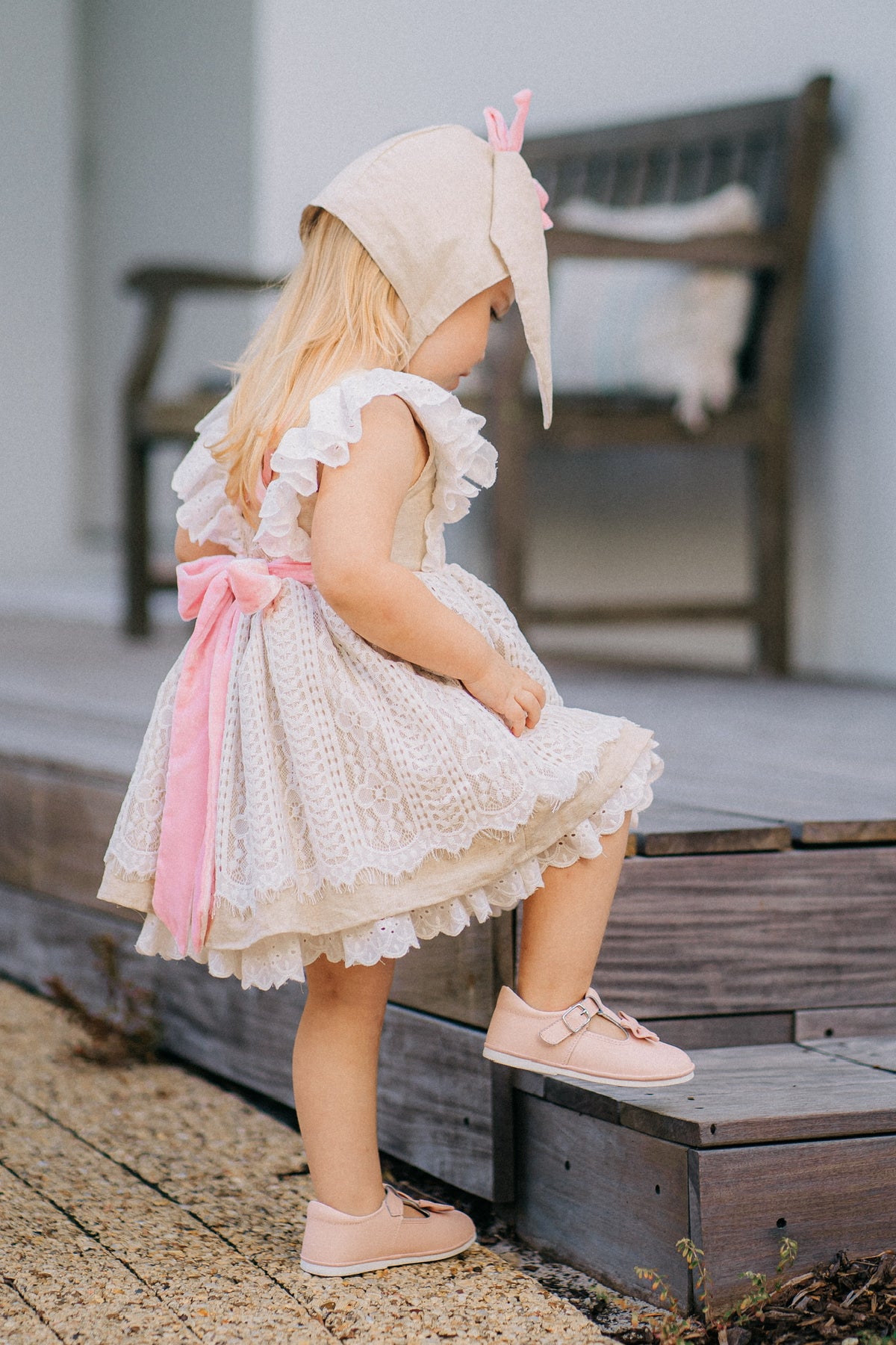 Vintage Cross Dress and Bloomer Set