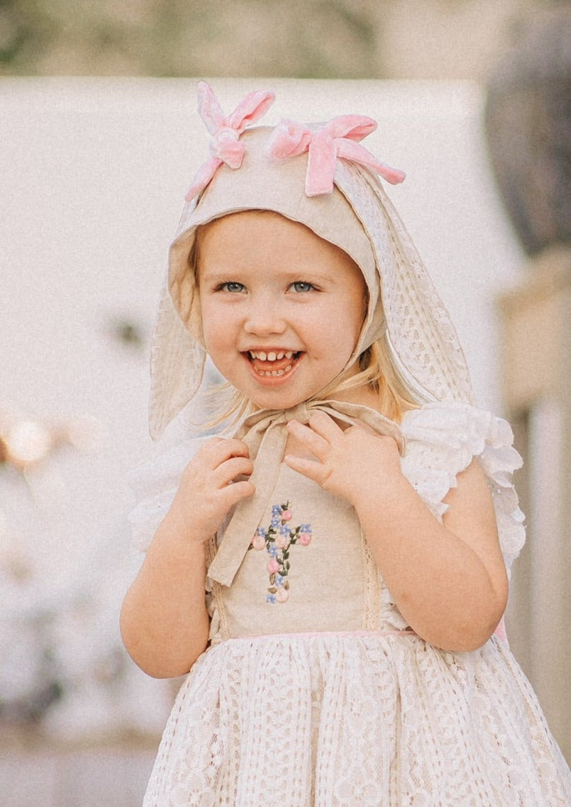 *PREORDER* Pink Bow Bonnet