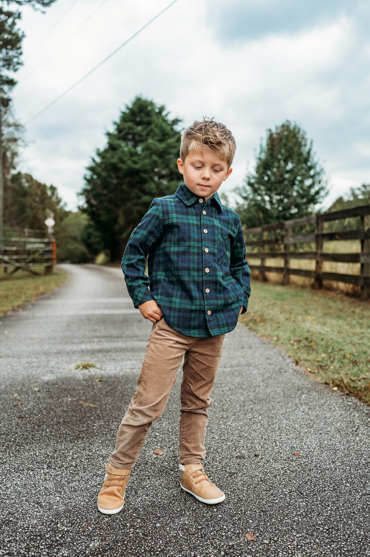 Emerald Frost Flannel Button-Up Shirt