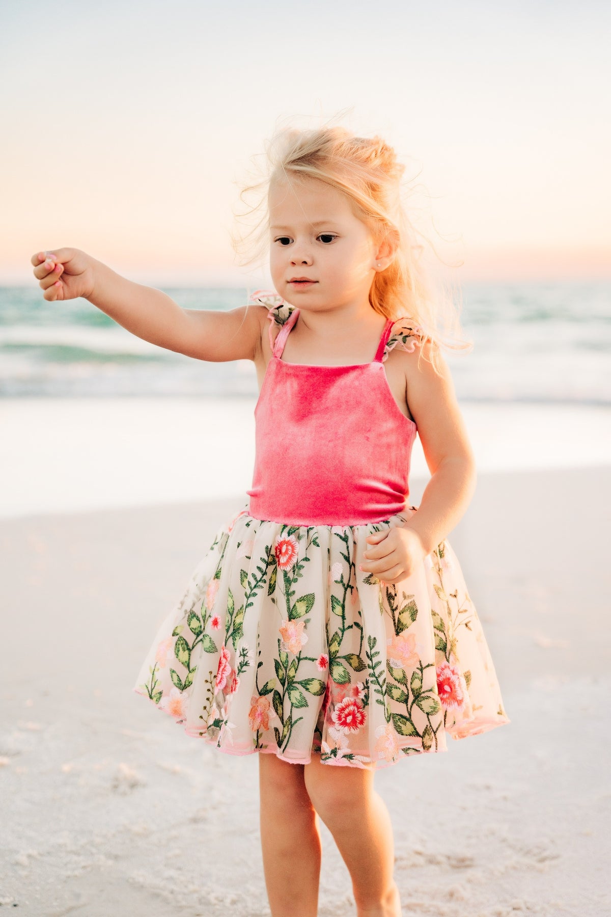*PREORDER* Rose Petal Enchantment Flutter Sleeve Dress and Bloomer Set