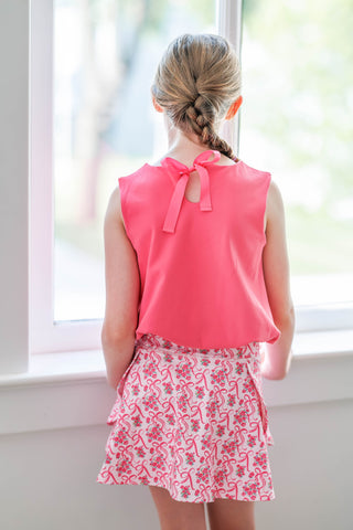 Athletic Bubble Tank ~ Hot Pink