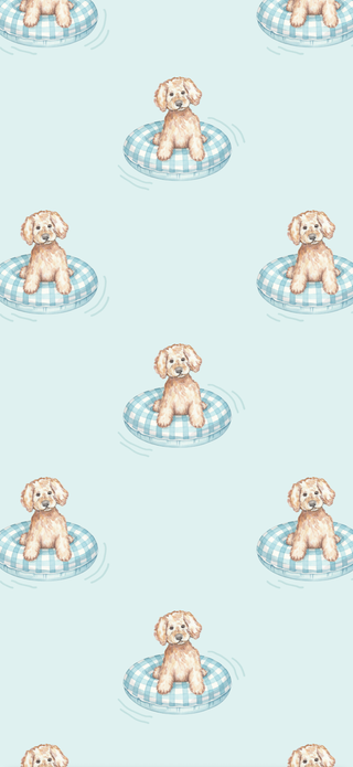 Blue Poolside Pups Comfort Set