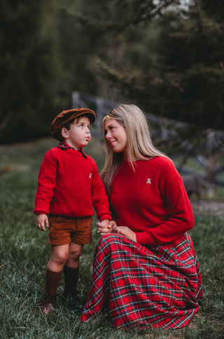 Women's Red Teddy Sweater