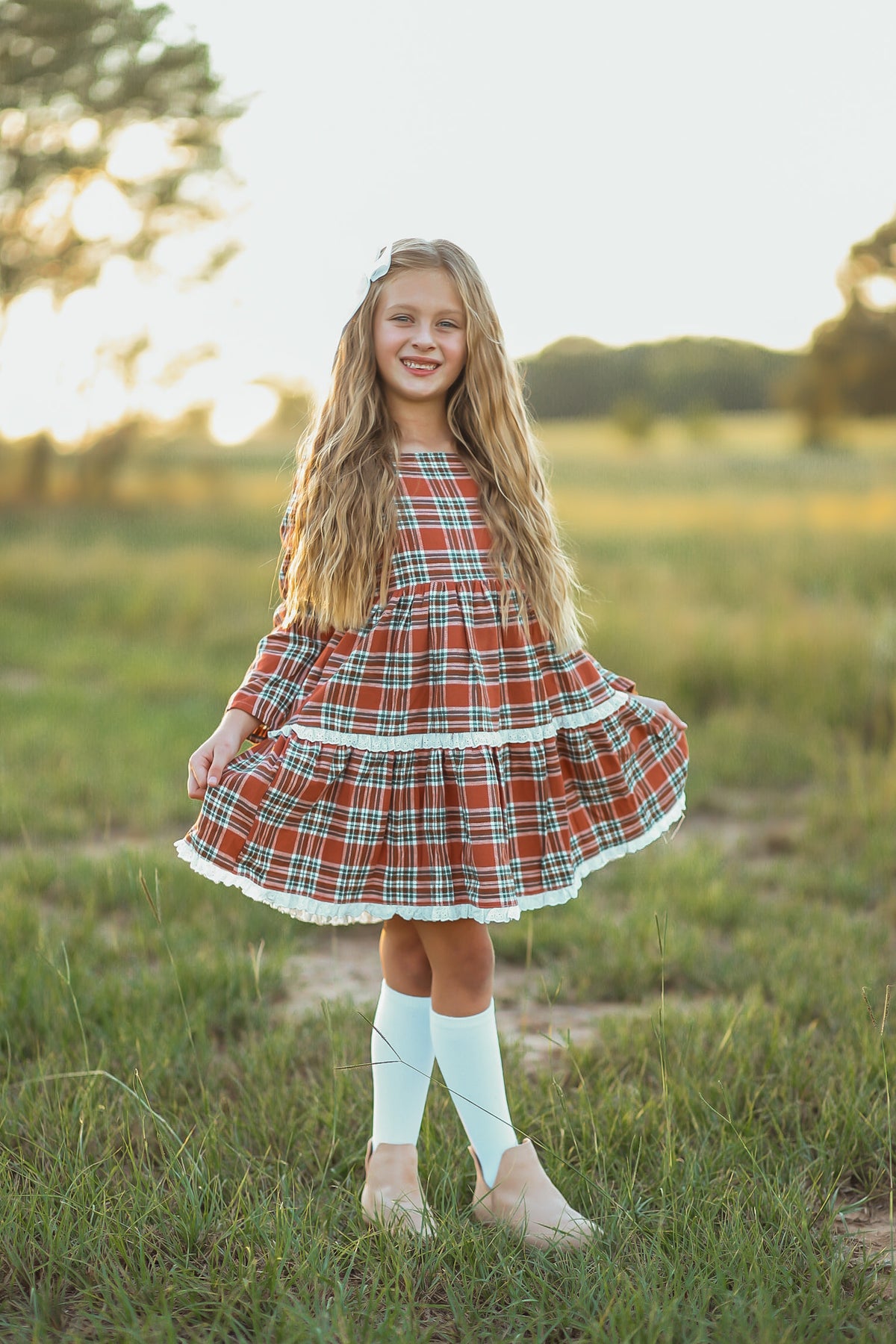 Turkey Day Tartan Grace Dress Set