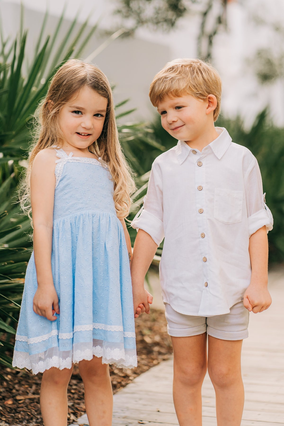 Sky Breeze Eyelet Dress and Bloomer Set