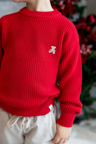 Red Teddy Sweater