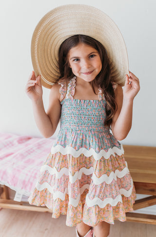 Summer Floral Smocked Dress