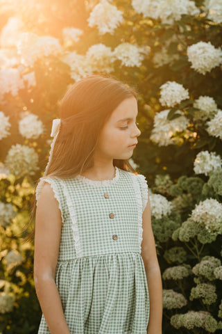 Sage Gingham Zoey Dress