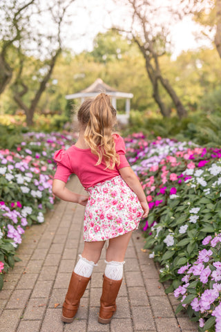 Prairie Rose Denim Skort