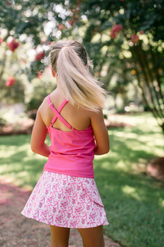 Bow Athletic Tank ~ Hot Pink
